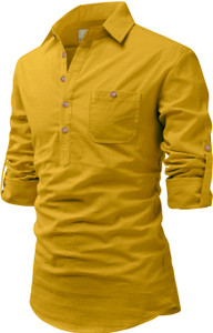 UNIFAV Men Solid Straight Kurta