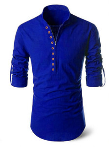 DIMMY Men Solid Straight Kurta