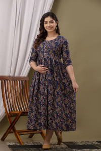 Madfury Women Printed Anarkali Kurta