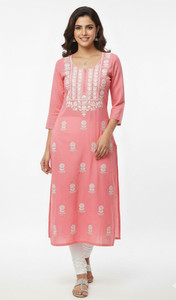 Zamdaa Women Embroidered Straight Kurta
