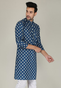 FUBAR Men Printed Straight Kurta