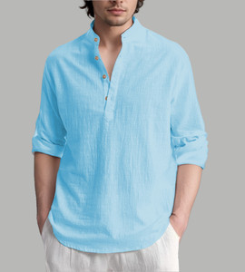 Navkanj Men Solid Straight Kurta