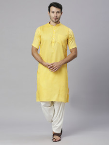 Rajubhai Hargovindas Men Woven Design A-line Kurta