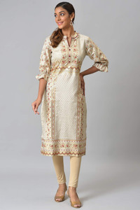 Aurelia Women Floral Print Straight Kurta