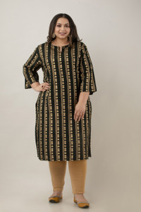 F P Collection Women Striped Straight Kurta
