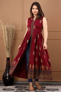 Bulbul creation Women Printed Frontslit Kurta