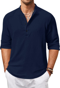 HEMADHAV Men Solid Straight Kurta