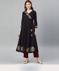 IKRASS Women Solid Anarkali Kurta