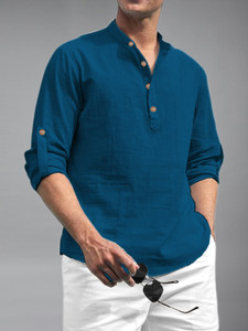 BHUVIKOO Men Solid A-line Kurta