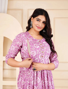 PIROKI Women Printed Anarkali Kurta