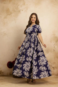 PURSHOTTAM WALA Women Floral Print Anarkali Kurta