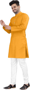 Wearbird Men Solid Straight Kurta