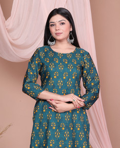 BIBHATSU Women Floral Print Straight Kurta