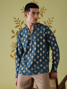 ANOUK Men Chikan Embroidery Straight Kurta - Image 5