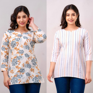 VROEGER Women Printed Straight Kurta