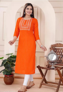 Jyoti Fashion Women Embroidered Straight Kurta