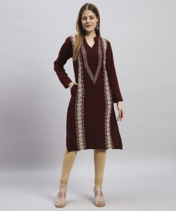 WILLEY Women Self Design Straight Kurta