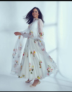 NK DESIGN Women Floral Print Anarkali Kurta