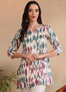 DSK STUDIO Women Geometric Print Straight Kurta
