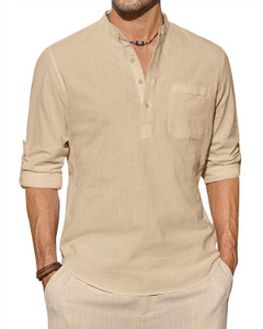 UNIFAV Men Solid Straight Kurta