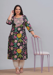 LABULY Women Embroidered Straight Kurta