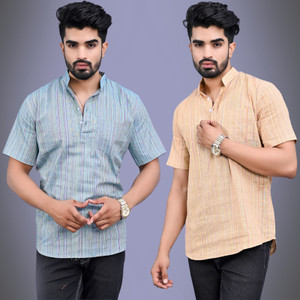QuaClo Men Striped Straight Kurta