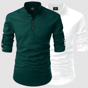 Kavyangle Creation Men Printed Straight Kurta