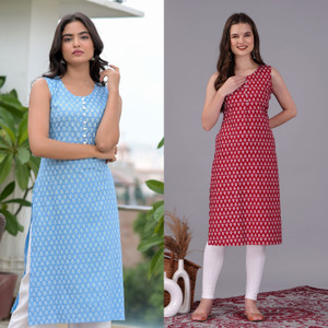 shobhit Women Printed Straight Kurta