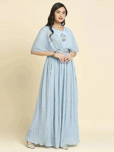 Madhuram Women Embroidered Gown Kurta