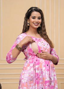 Madfury Women Printed Anarkali Kurta