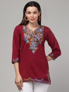STYLE PREZONE Women Embroidered Straight Kurta