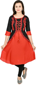 Zenat Women Self Design A-line Kurta