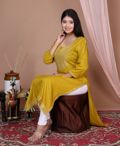 ki and ka Women Embroidered Straight Kurta