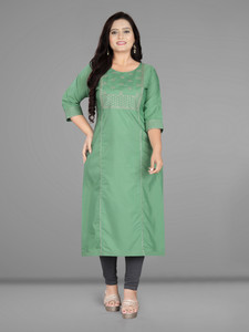 Fabriza Women Embroidered A-line Kurta