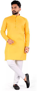 Svatantra Men Solid Straight Kurta