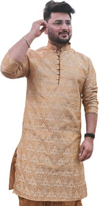 26 i Men Self Design Straight Kurta