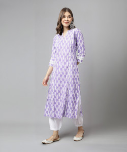 Ethnic Lady Women Printed Straight Kurta
