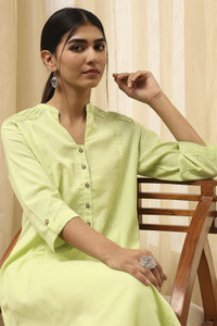 BIBA Women Solid Straight Kurta