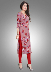 tanvi creation Women Striped, Printed Straight Kurta