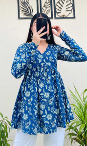 Karwasara comfortwear Women Printed Flared Kurta