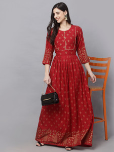 Surhi Women Printed Anarkali Kurta