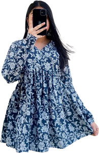 New RJP Craft Women Floral Print Flared Kurta
