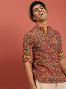 Taavi Men Printed Straight Kurta