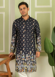 BEXARIO Men Printed Straight Kurta
