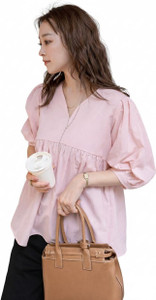 Rahi Trendz Women Solid Pink Tunic Kurta - Image 6