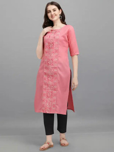 Sunandan Women Embroidered Straight Kurta