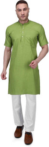 Fashtastic Men Solid Straight Kurta