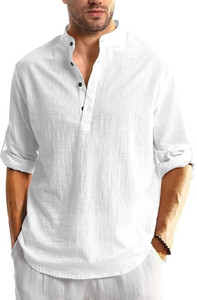 HouseOfCommon Men Solid Straight Kurta