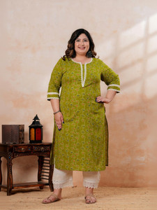 ISER INDIA Women Printed, Floral Print Straight Kurta