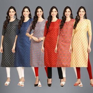 EthnicBasket Women Printed Straight Kurta